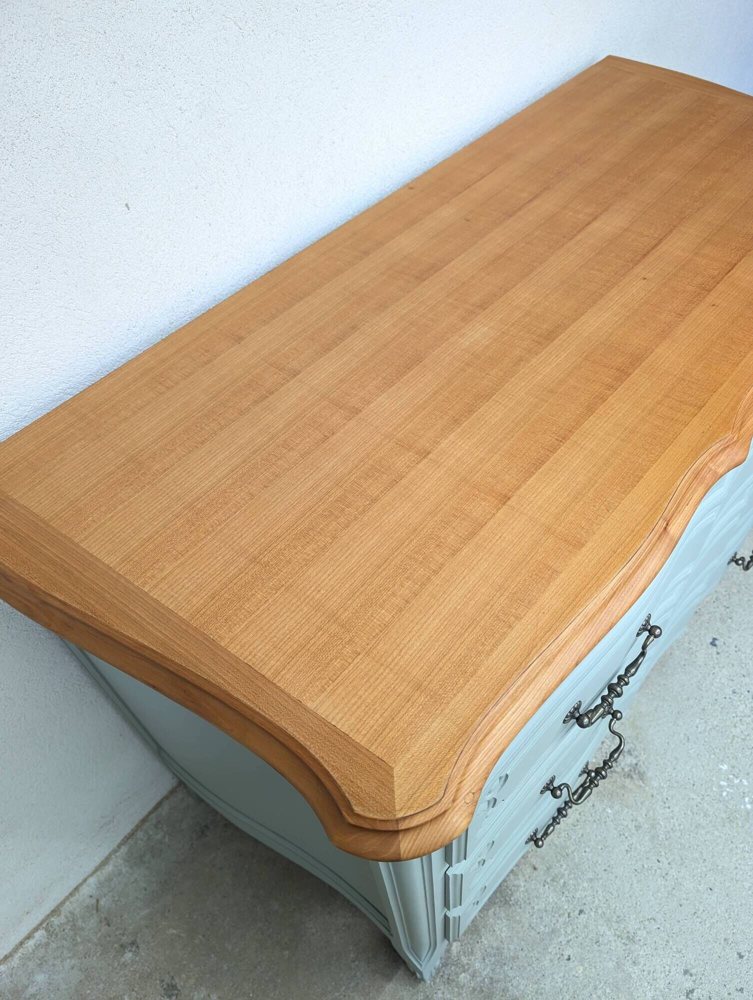 Vintage cherry wood commode refurbished