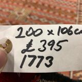 Vintage Moroccan Vegan Silk/Wool Berber Kilim 200x106 cm Kelim Rug