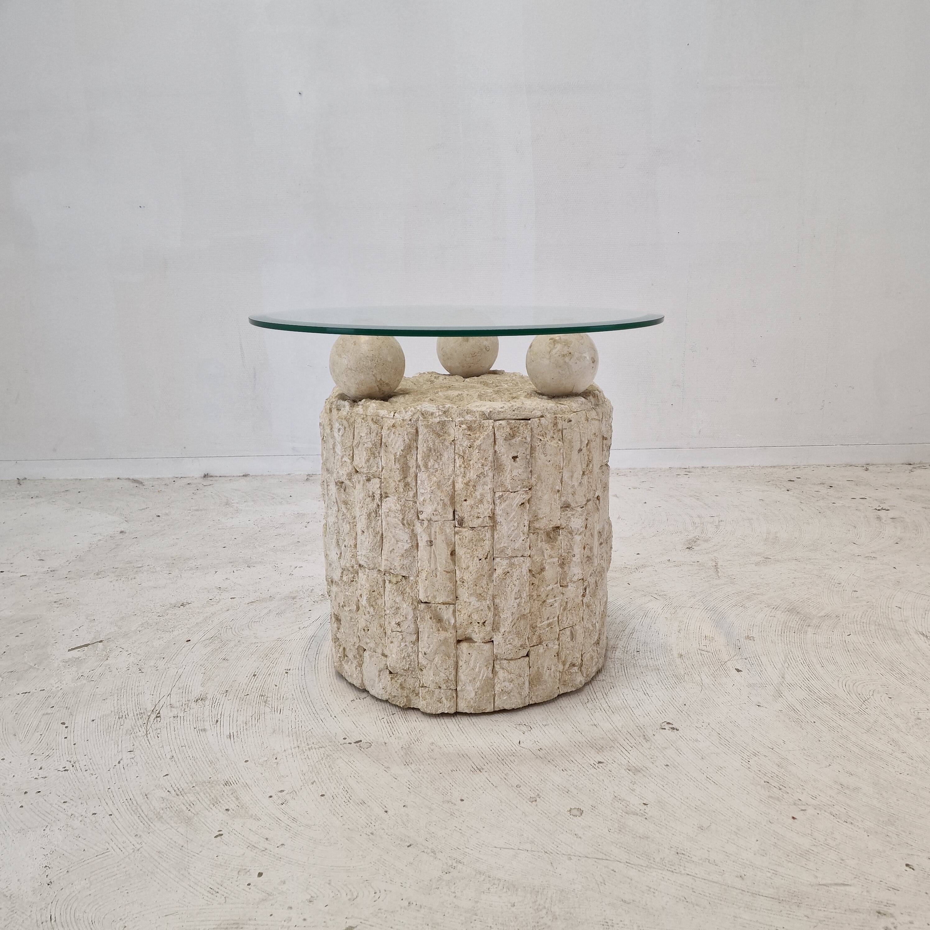 Magnussen Ponte Mactan Stone Coffee or Fossil Stone Table, 1980s