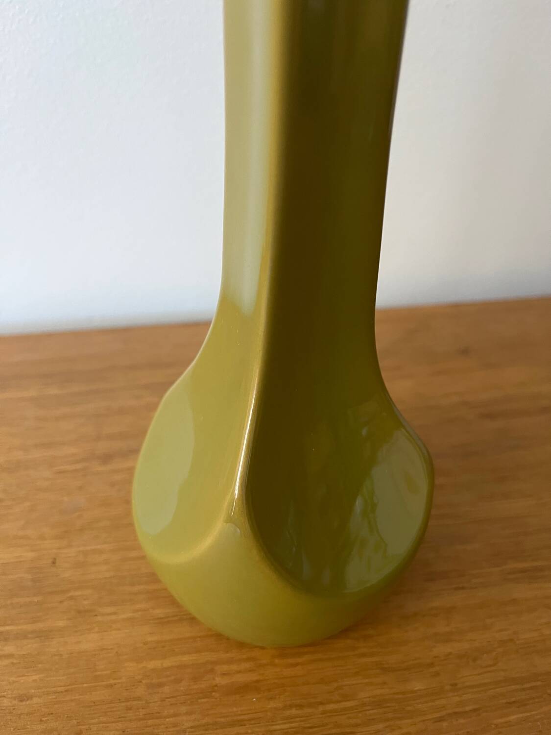 Contemporary khaki ceramic vase