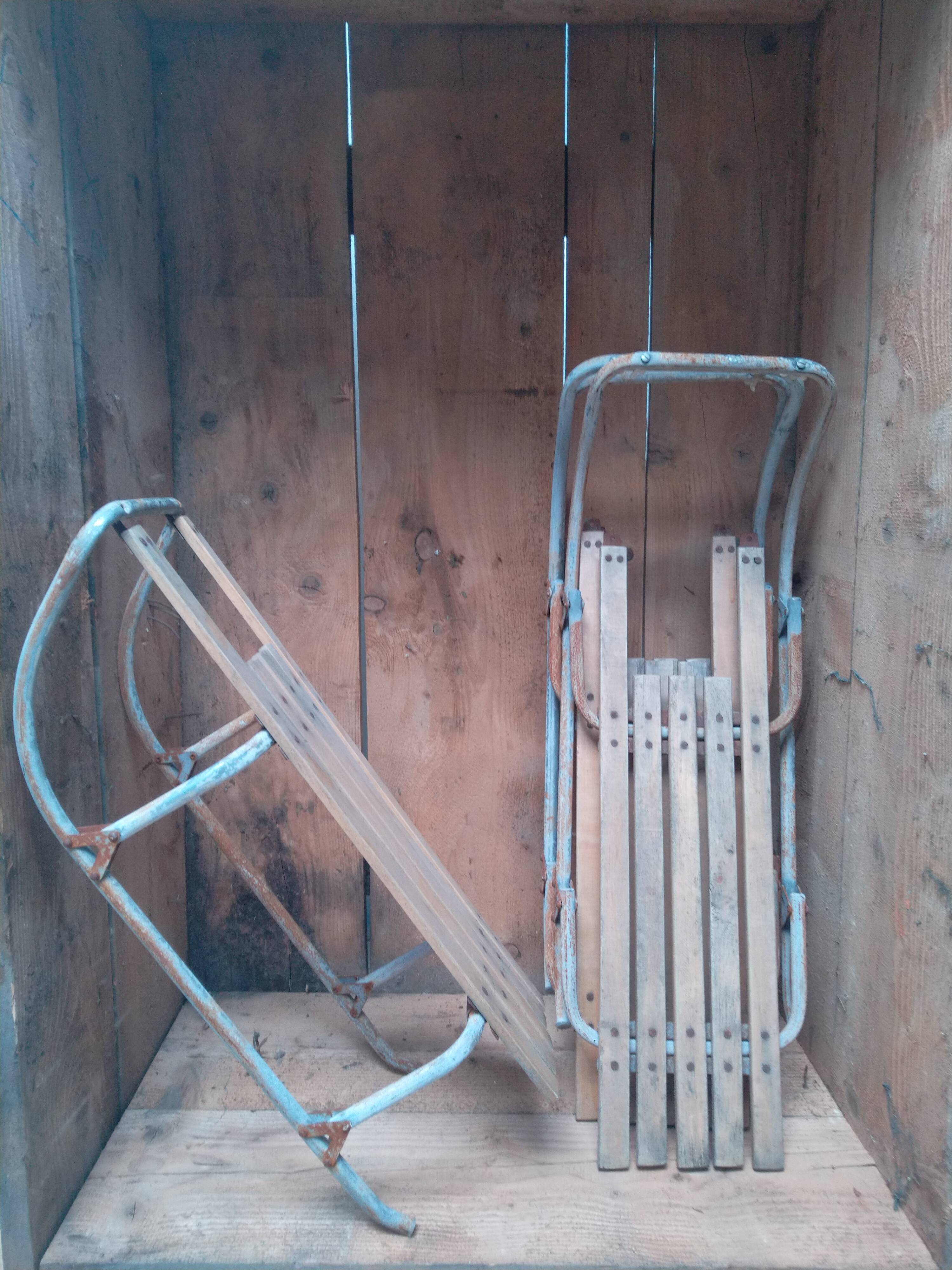 Traîneau pliable vintage - 4 disponibles