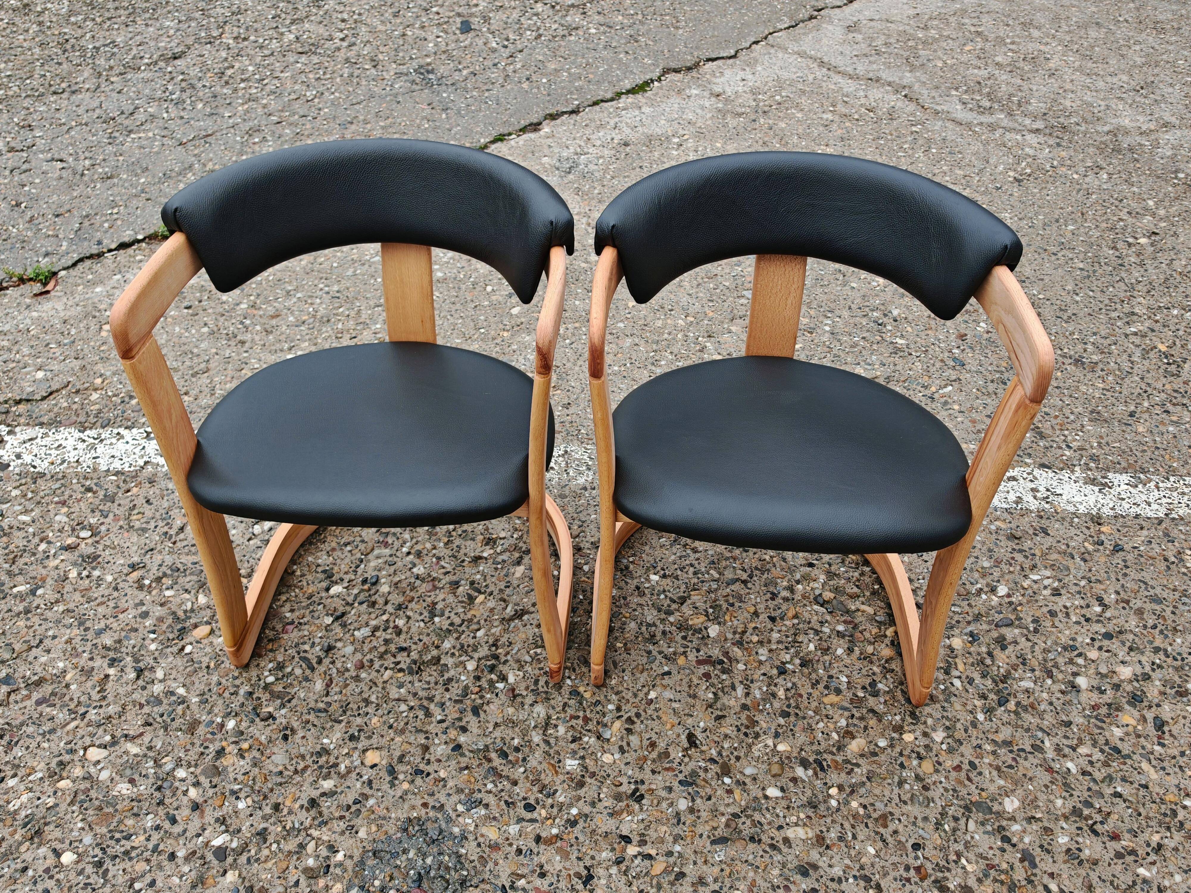 Set 4 chaises salle à manger "Brigitte" milieu du siècle Pozzi et Verga