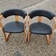 Set 4 chaises salle à manger "Brigitte" milieu du siècle Pozzi et Verga