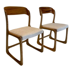 Paire de chaises traineau