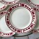 Lot de 7 assiettes plates Badonviller modèle "Barbizon" années 30