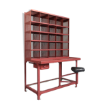 Red Tolix industrial style postal sorting locker