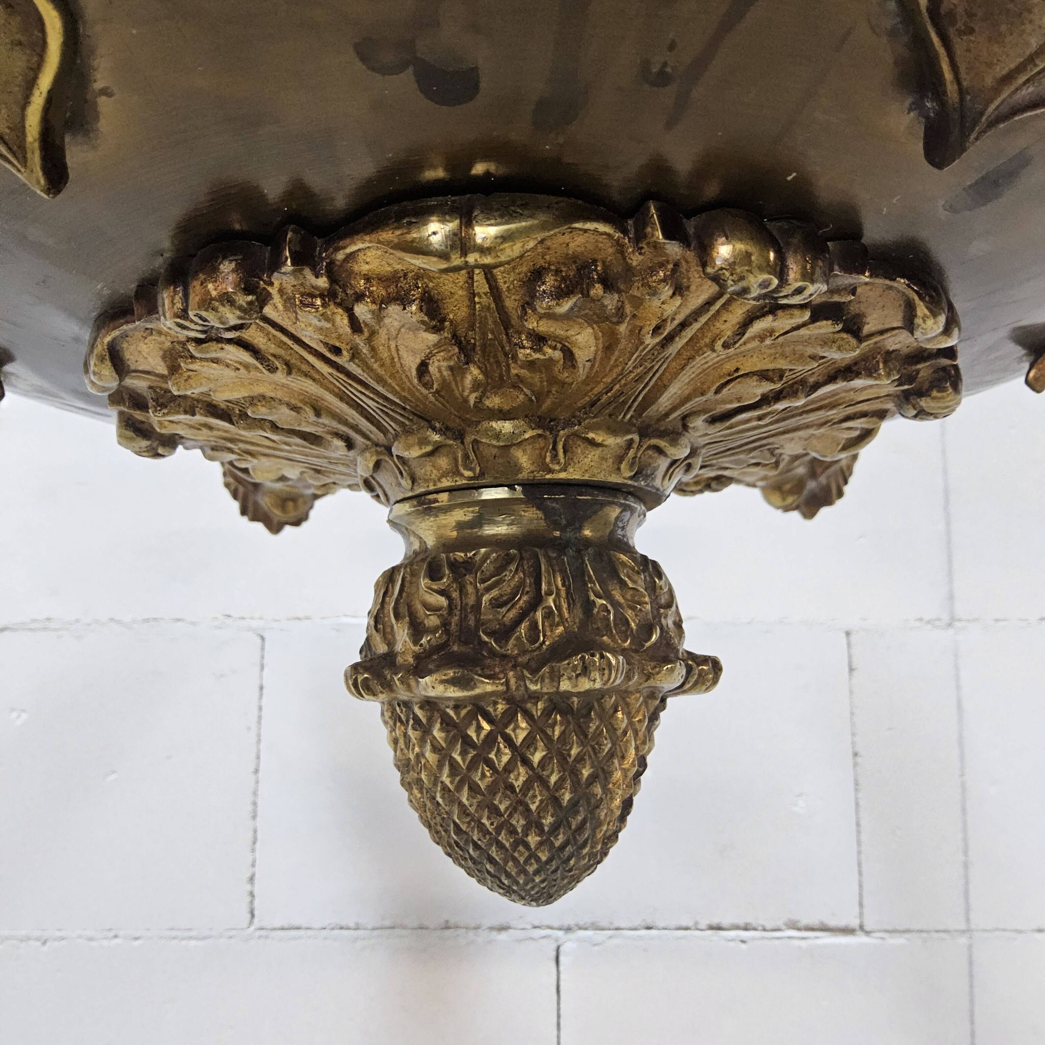 Antique Neo-Renaissance Greenman candle chandelier (Empire)