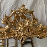 19th century gilded mirror with pediment