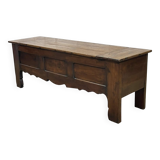 Oak and chestnut storage bench from the late 19th century