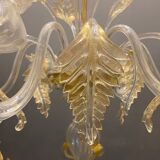 Italian Murano Glass Gold Chandelier by La Murrina