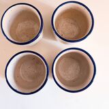 4 tasses anciennes en grès