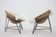 1960s Pair of Rattan Woven Basket Chair with Icelandic Sheepskin