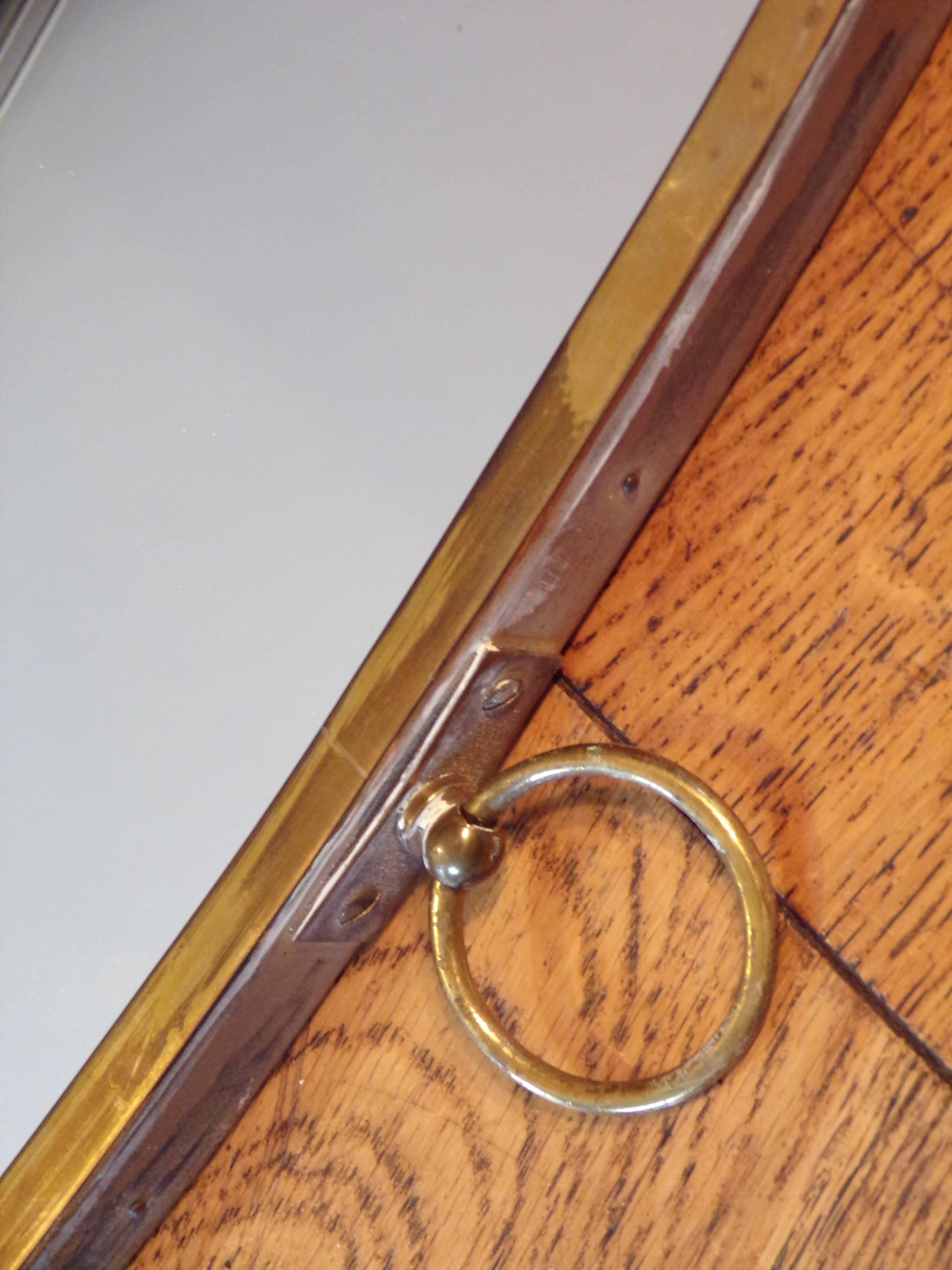 Mirror 60x80 cm brass frame