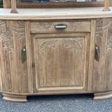 Parisian art deco sideboard in solid raw oak