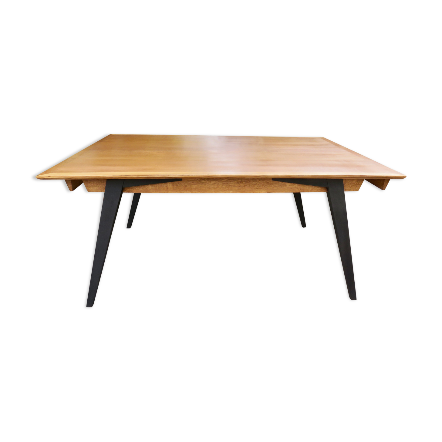 Large table with compass legs. Italian design 1960