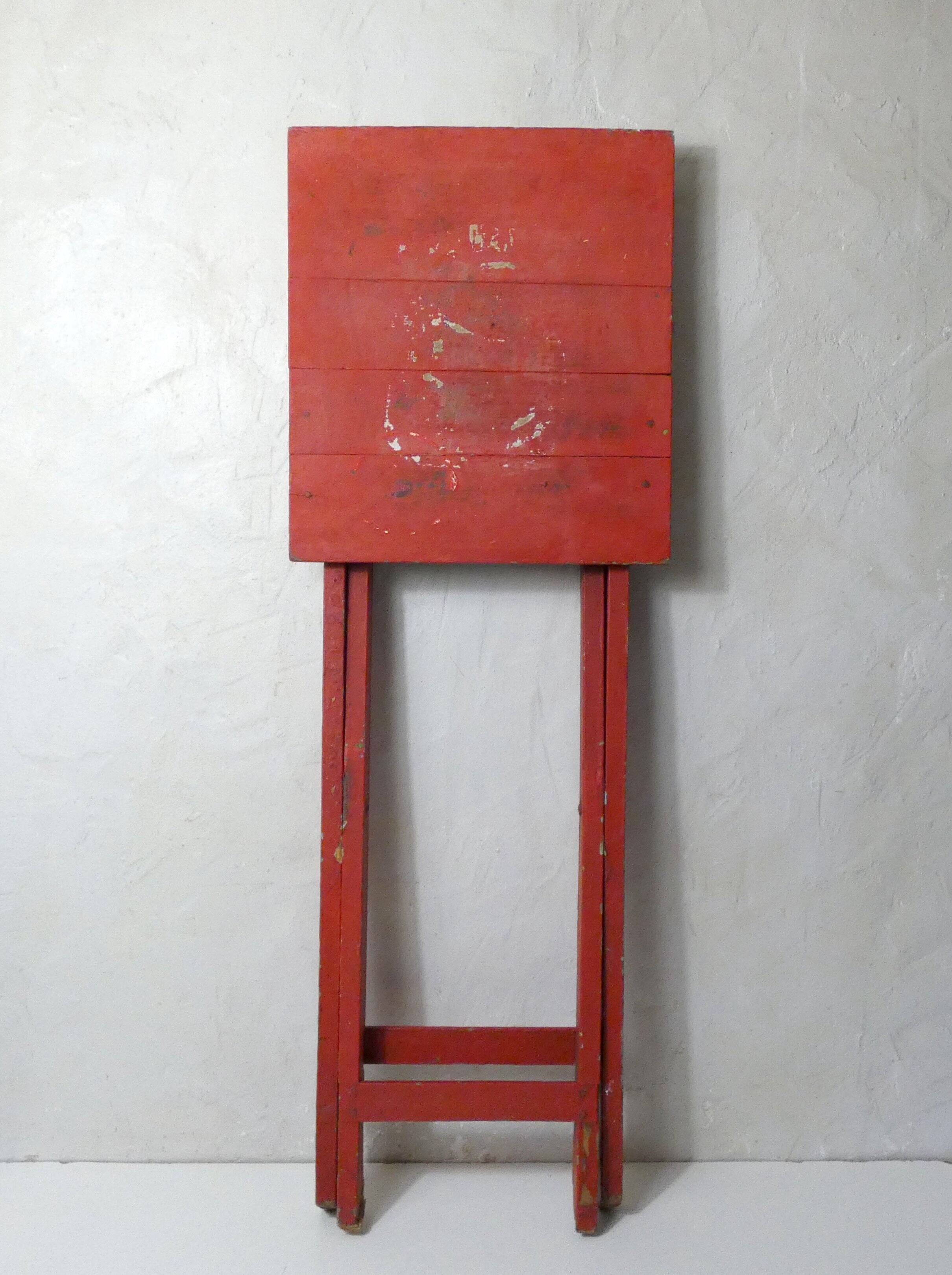 old folding wooden side table