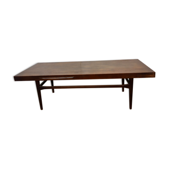 Teak coffee table with shelves