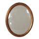 Oval frame curved glass gilded wood gold leaf 34x28 foliage 29.5x23.5 cm SB
