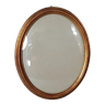Cadre ovale verre bombé bois doré feuille d'or 34x28 feuillure 29,5x23,5 cm