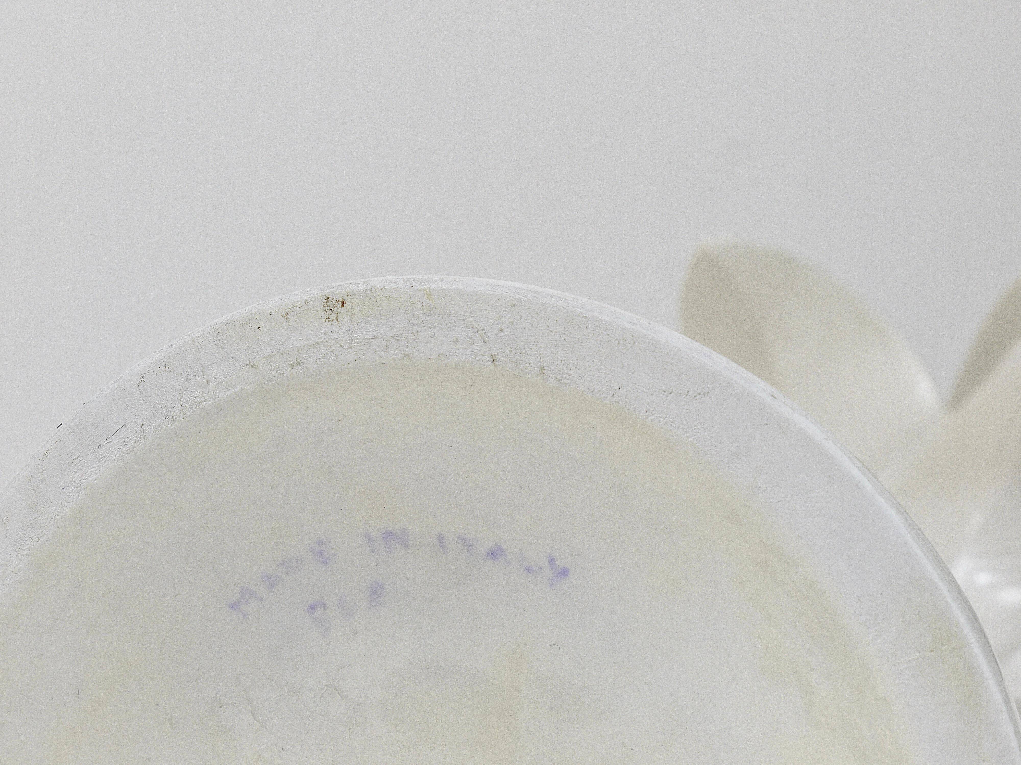 Lampe de table en faux bambou arbre de palmier blanc Tommaso Barbi, Italie, années 1970