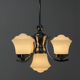 Blue art deco chandelier, 1930s