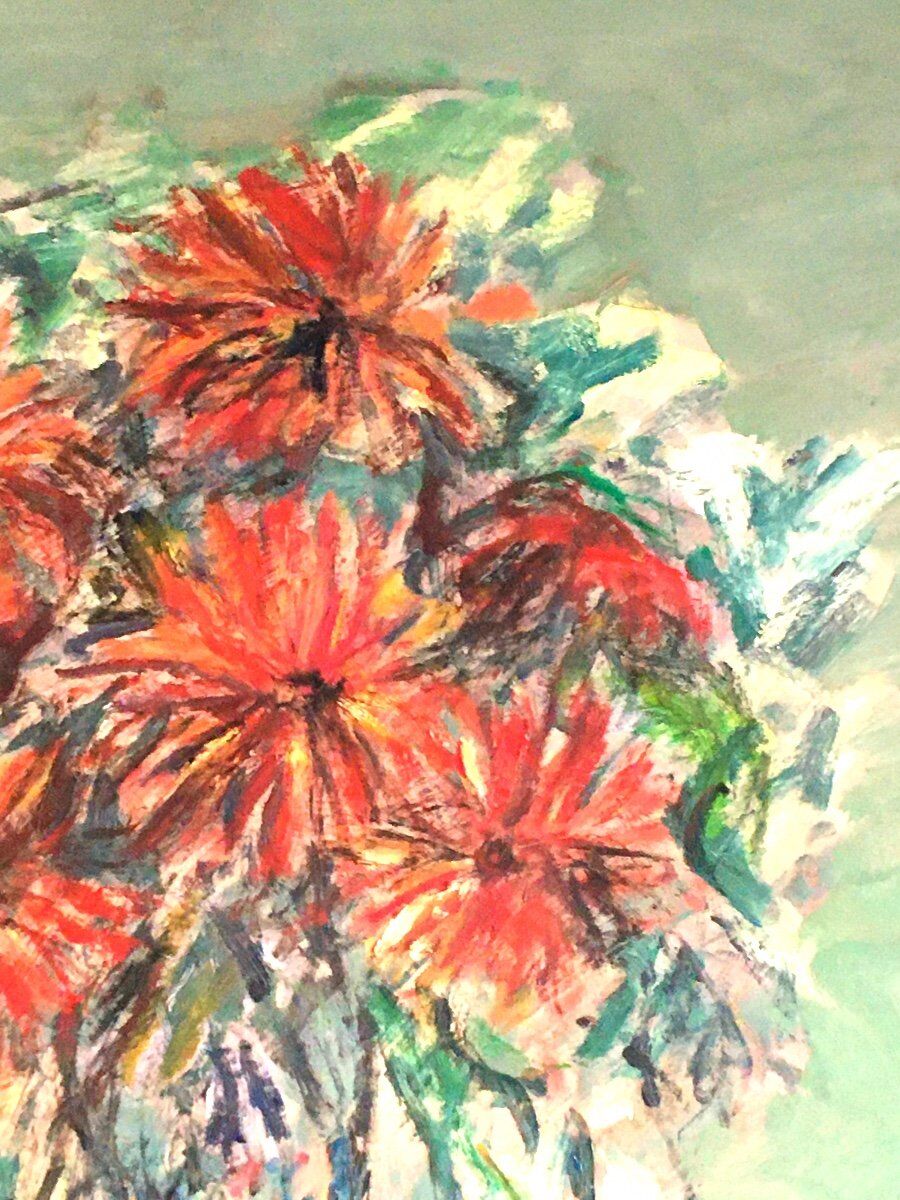 Oil on Isorel, Bouquet of Flowers, Bernard Marre