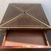 Table for games "Handkerchief" Napoleon III mahogany and brass fillet XIX century