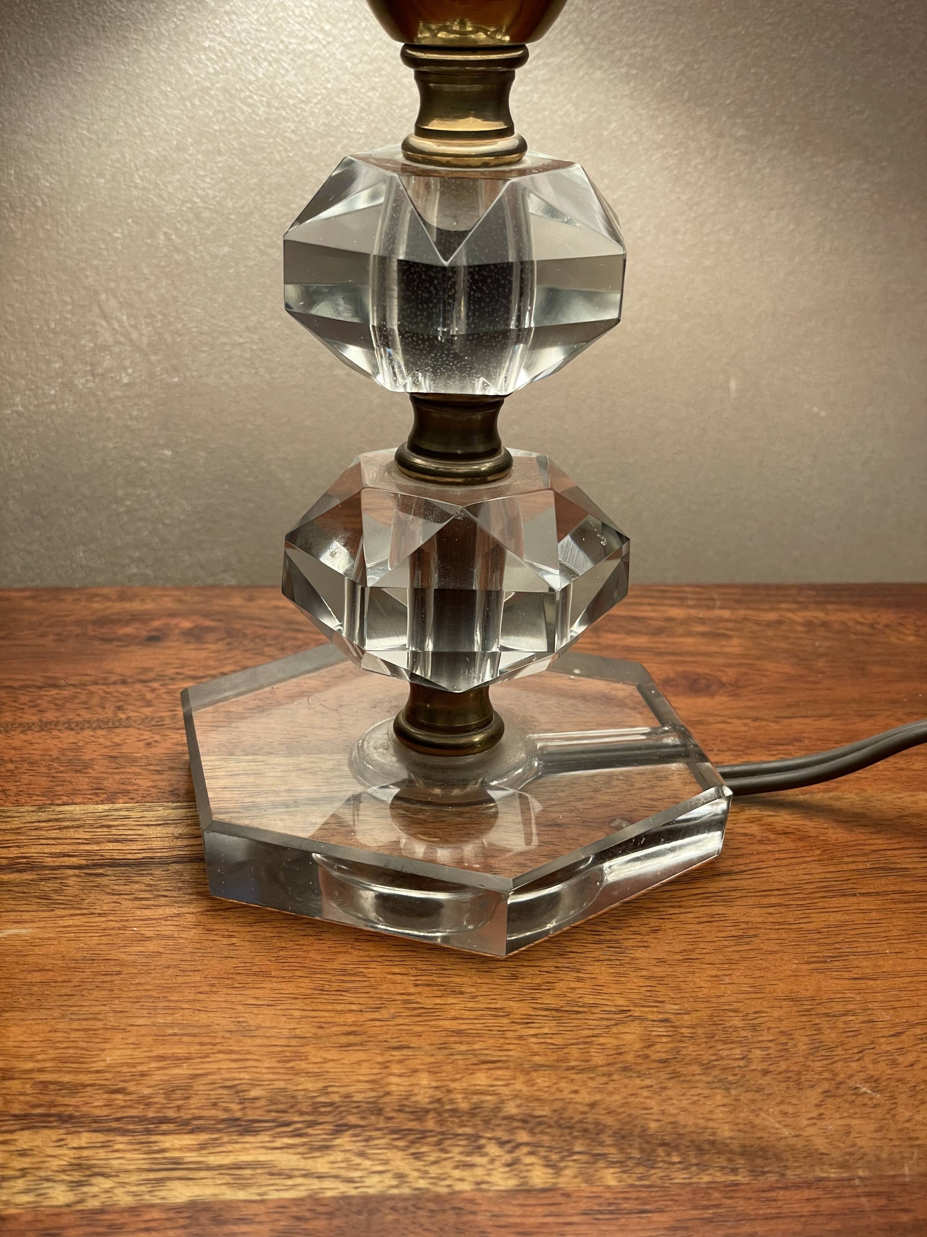 Lampe pied en verre