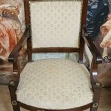 Pair of Empire period armchairs in mahogany, dating from the early 19th century.