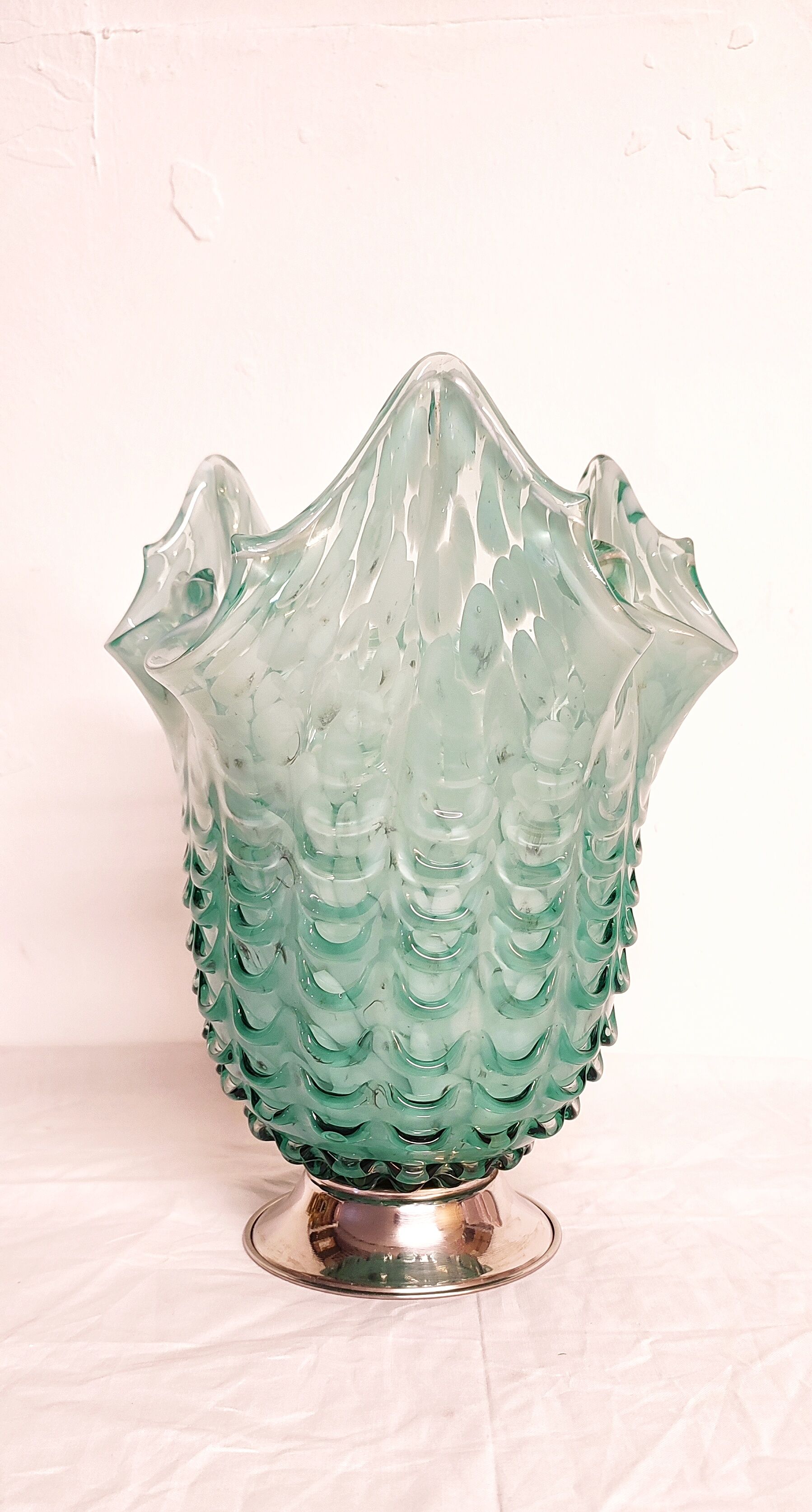 Blue Murano glass vase, Italy, 1970s