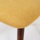 Modern Set of 4 Dining Chairs, Ochre Bouclè and Dark walnut beech wood