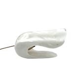 Murano blown shell shaped glass sculptural table lamp, La Murrina Italy 197