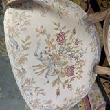 Paire de fauteuils médaillon d’époque Louis XVI