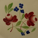 Set of 6 Luneville earthenware dessert plates. Bagatelle model.