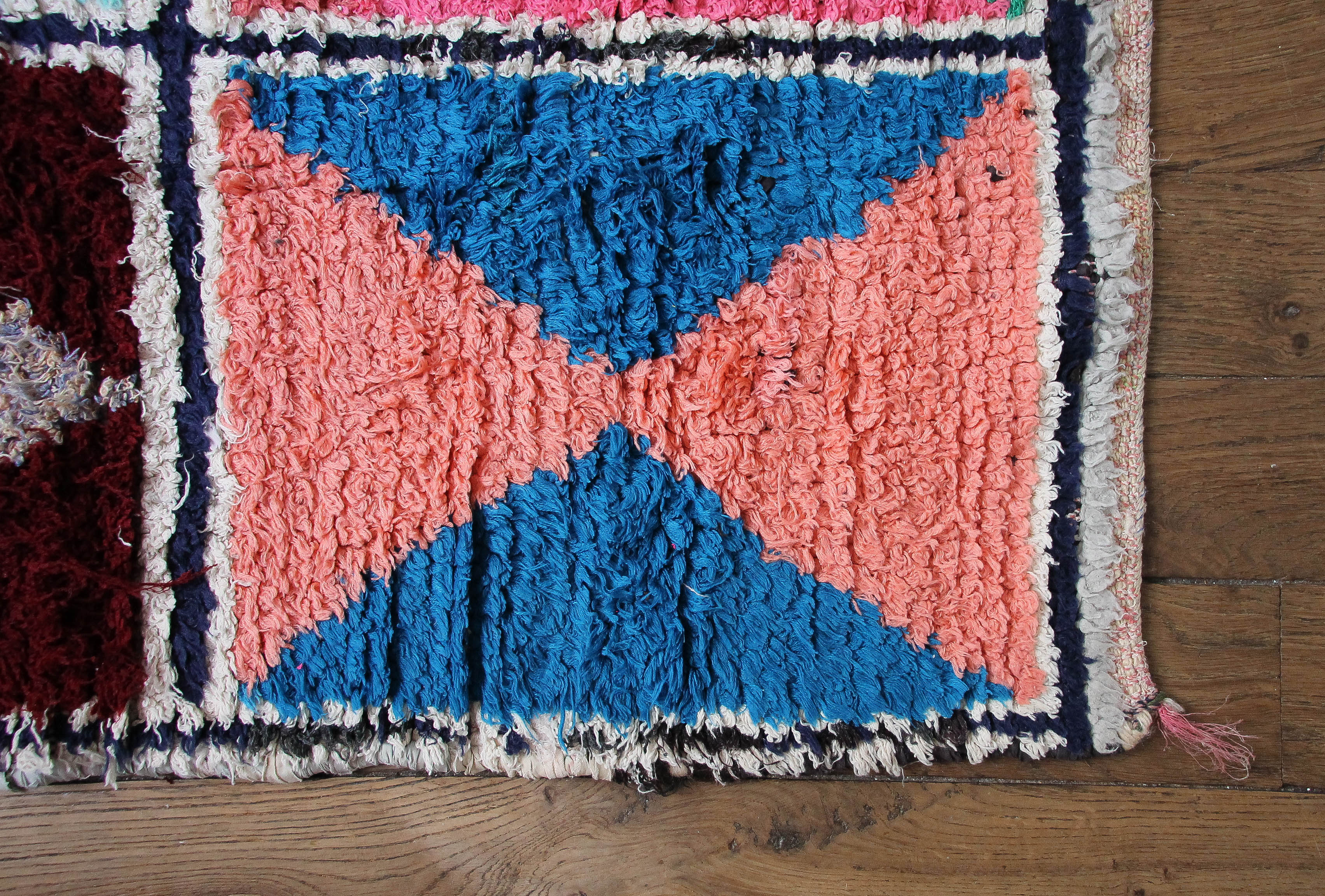 Boucherouite "taddert" rug 100x285cm