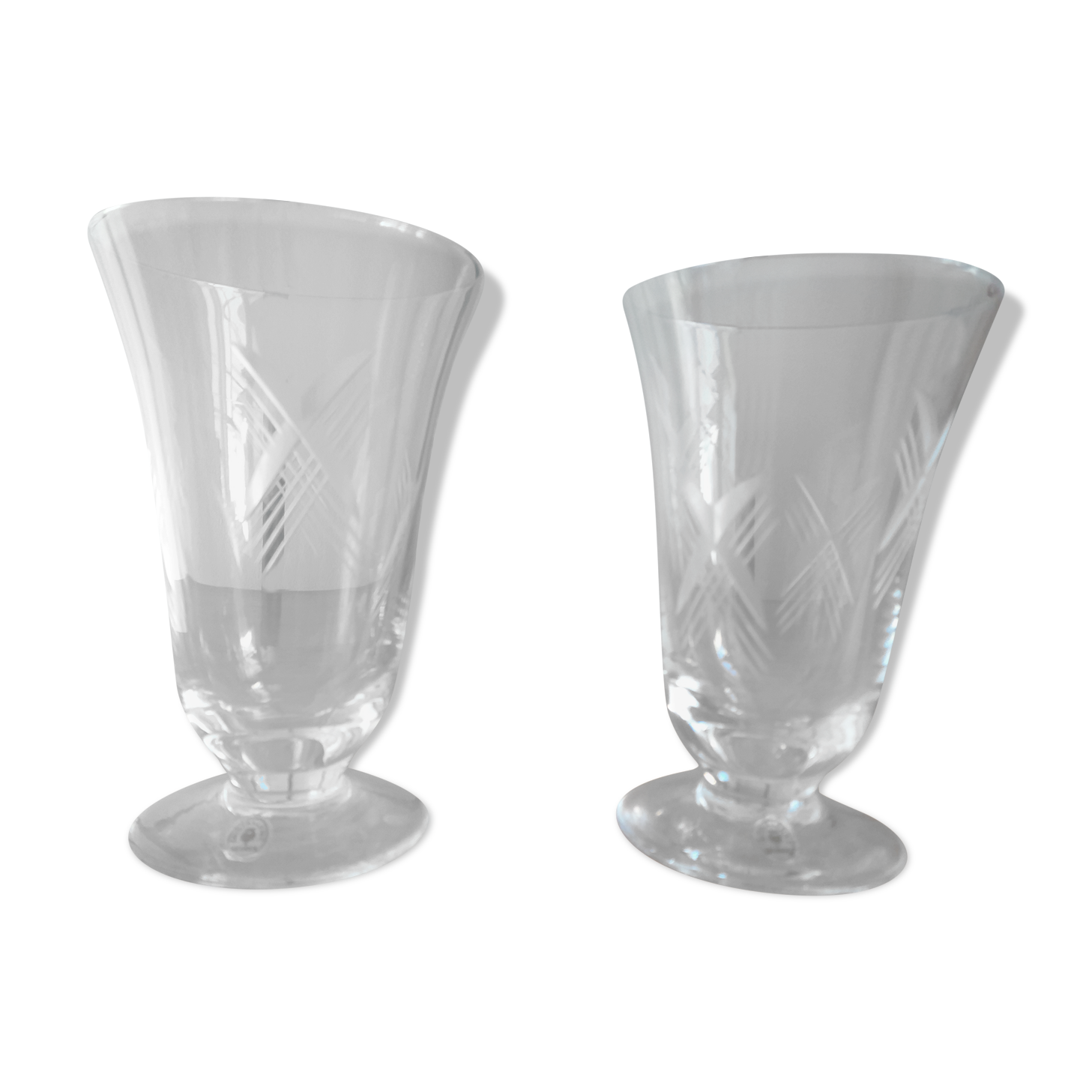 Sèvres crystal water glass duo