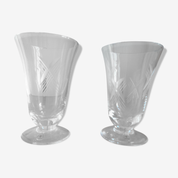 Sèvres crystal water glass duo