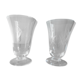 Sèvres crystal water glass duo