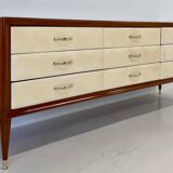 1950s Italian Chest of Drawers in Parchment, Attributed to Paolo Buffa