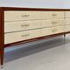 Commode italienne des années 1950 en parchemin, attribuée à Paolo Buffa