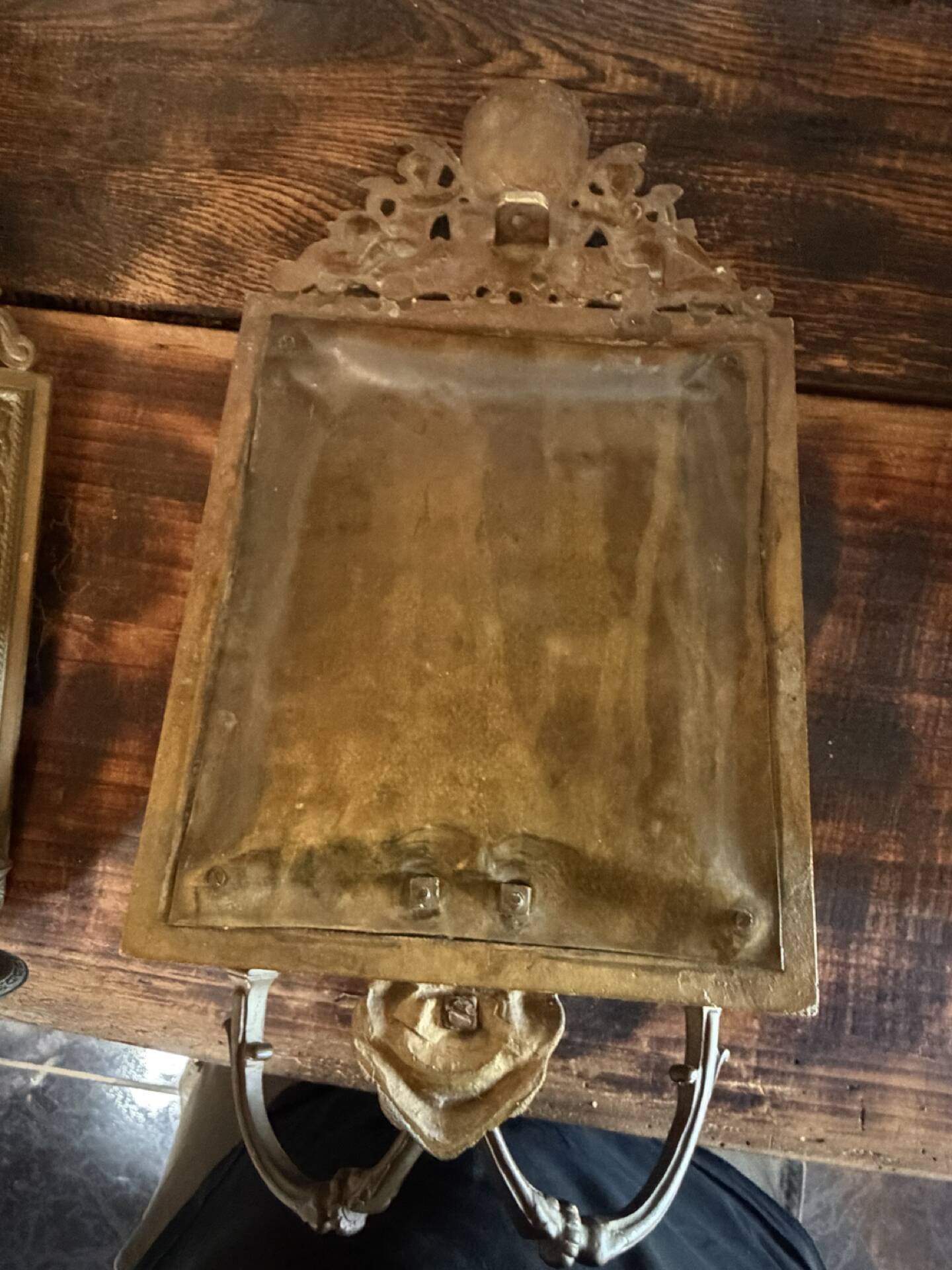 Pair of antique mirror candle holders in Louis XVI / Napoléon III style.
