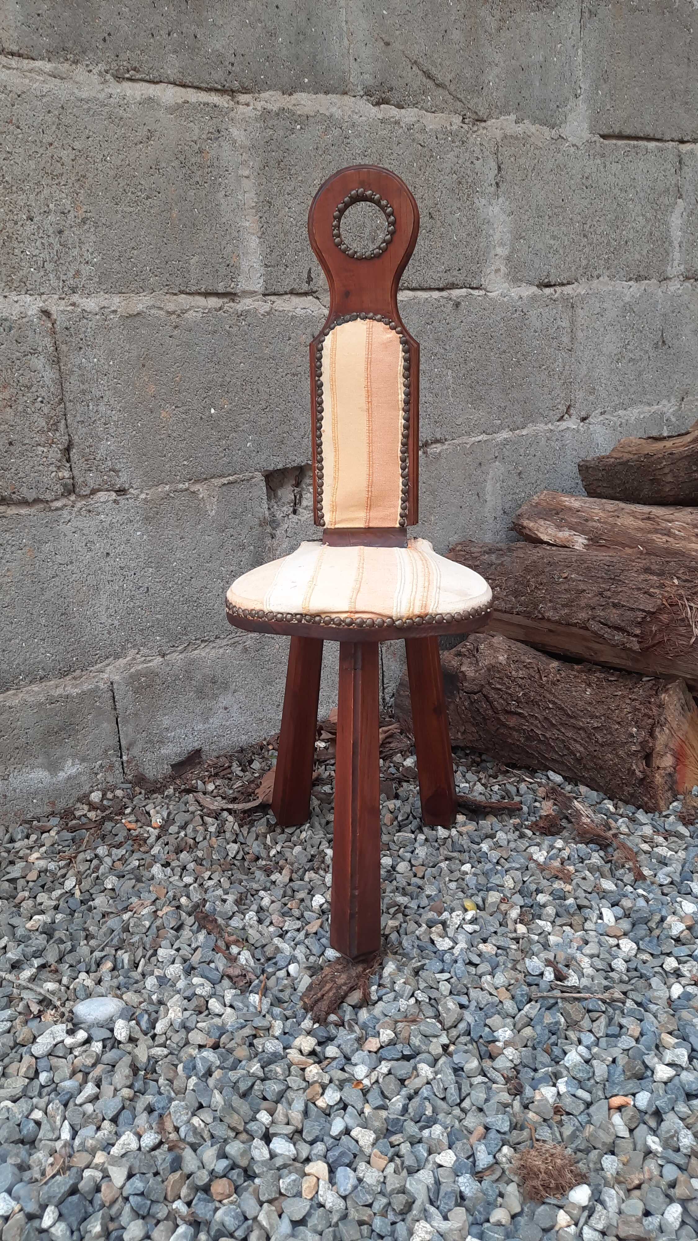 Brutalist tripod chair