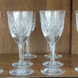 Série de 36 verres coupes cristal taillé/cristallerie de Lorraine