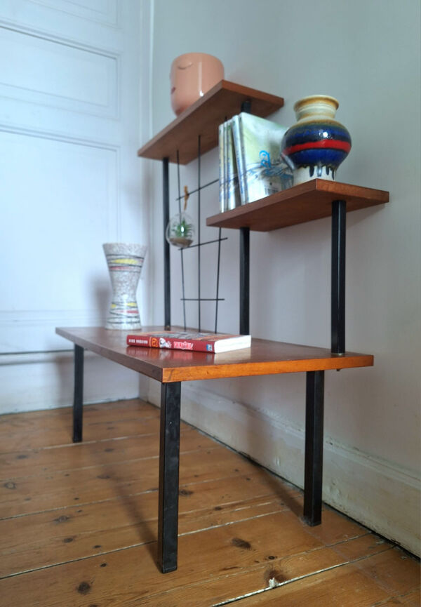 Meuble d’appoint vintage, porte-plantes