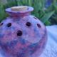 Vase flower spike ceramic golden pink purple