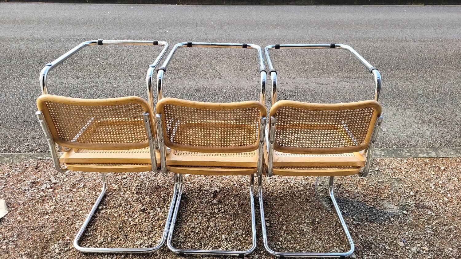 Set of 6 B32 chairs Marcel Breuer Italy design -1970s