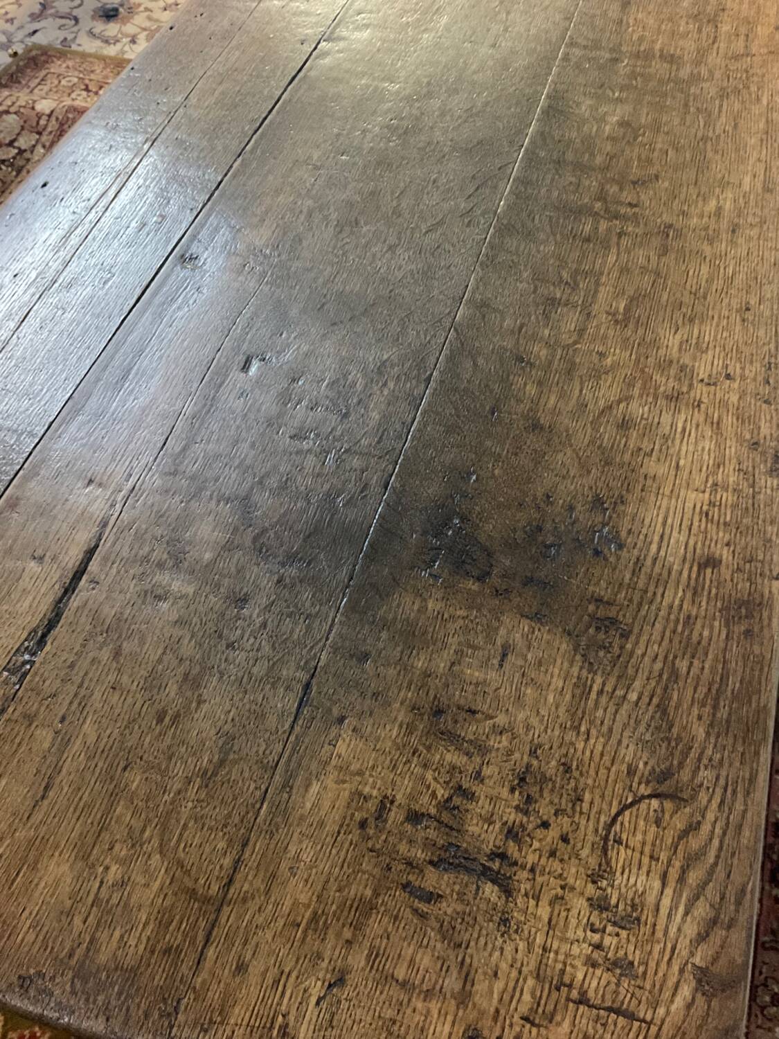 Old farmhouse console in solid oak