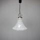 1970s Czechoslovak Adjustable Mid-Century Bell Form Glass Pendant Lamp