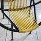 Children's armchair of the 50s in metal and scoubidou
