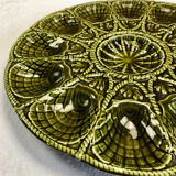 Oyster dish barbotine Sarreguemines